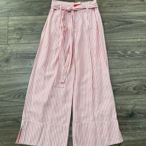 Joules Drew Wide Leg High Rise Pants Striped
